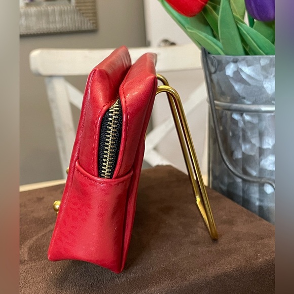 NIB Yves St. Laurent Beaute red cosmetic pouch - Picture 2 of 16